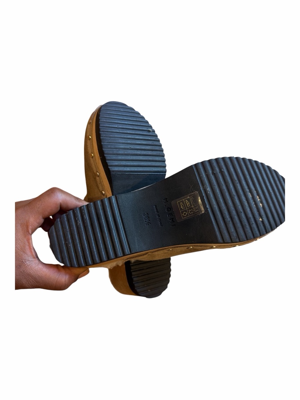 M. Gemi women's Suede Faux-Shearling Slip-Ons - Beige - Picture 4 of 5